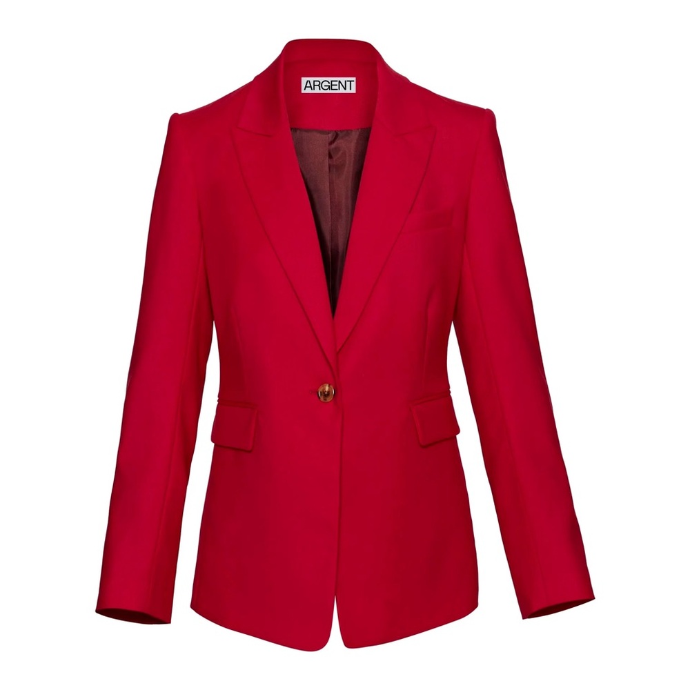 NWT Argent Single Button Blazer in Seasonless Wool